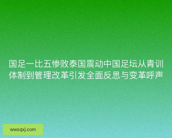 国足一比五惨败泰国震动中国足坛从青训体制到管理改革引发全面反思与变革呼声